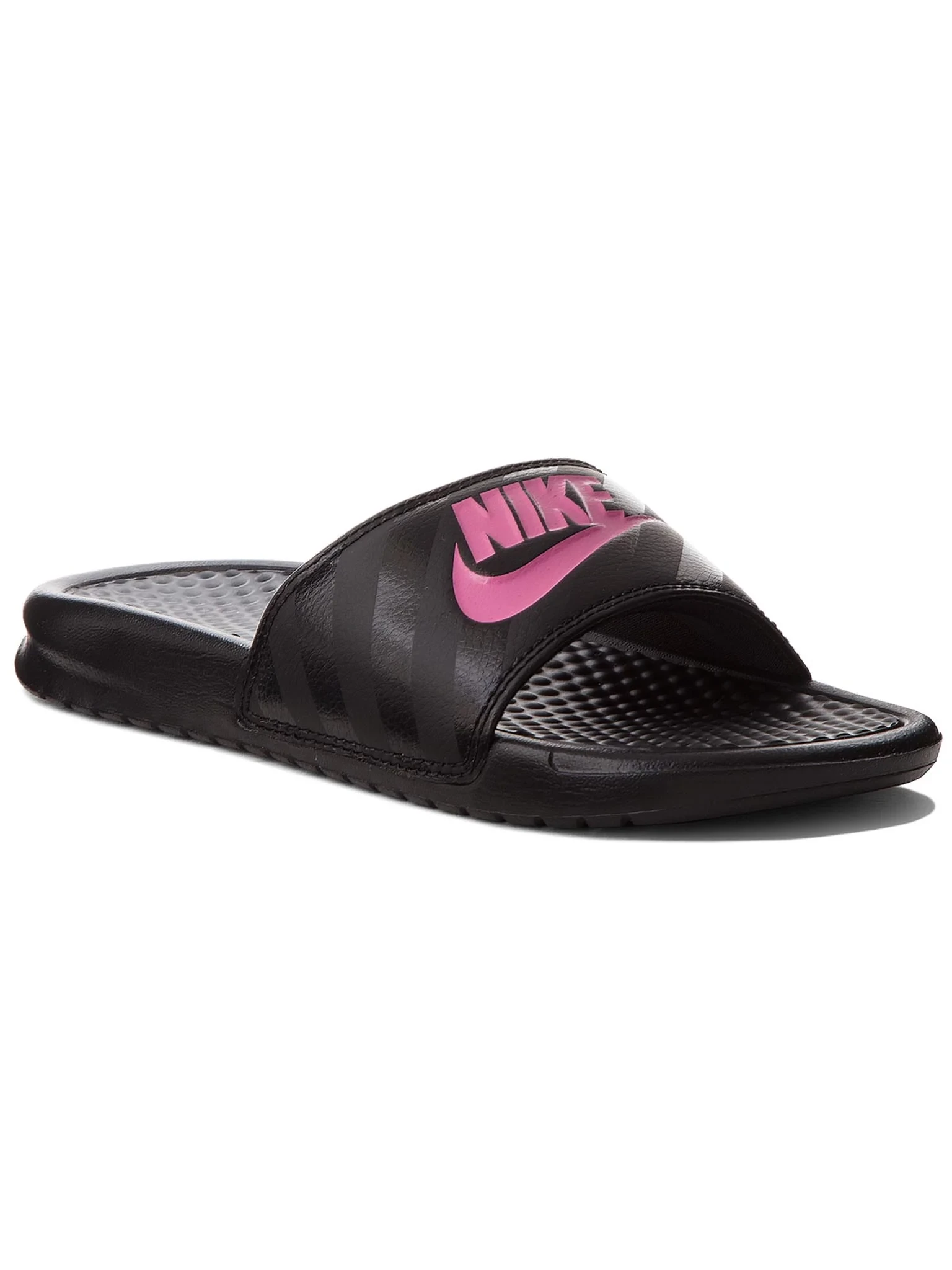 NIKE WOMENS BENASSI JDI BLACK / VIVID PINK